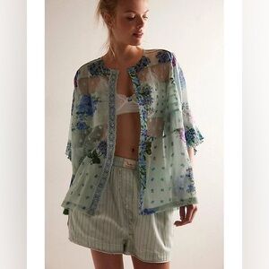 Free People Hey Lover Printed Sleep Shirt NWT